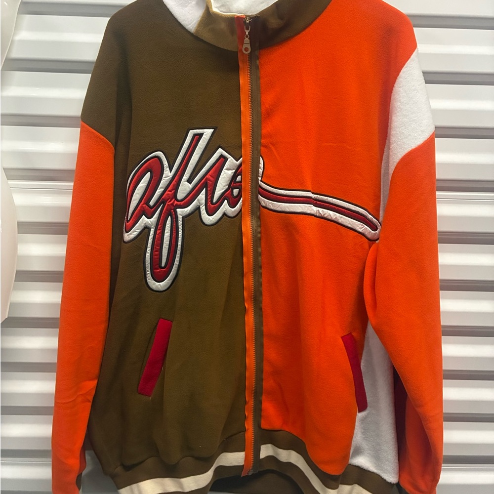 Stylish Orange and Brown Jacket
